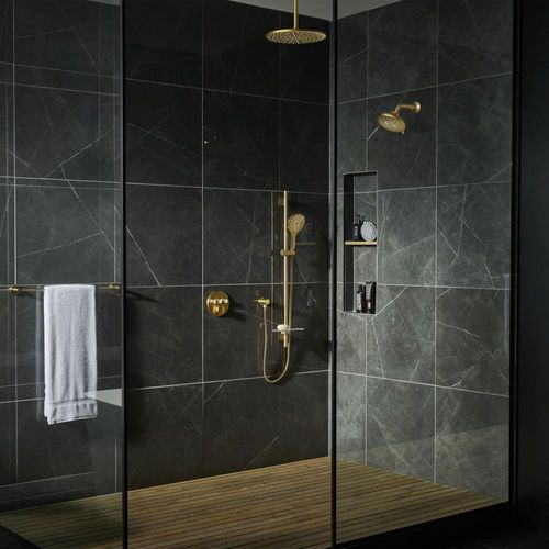Main product image of Rainshower Shower Head, 6-1/2" - 3 Sprays, 1.75 Gpm (Brushed Cool Sunrise), 26789GN0