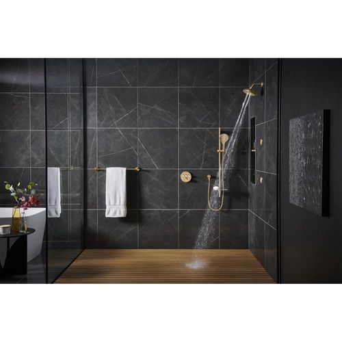 Main product image of Rainshower Shower Head, 6-1/2" - 3 Sprays, 1.75 Gpm (Brushed Cool Sunrise), 26789GN0