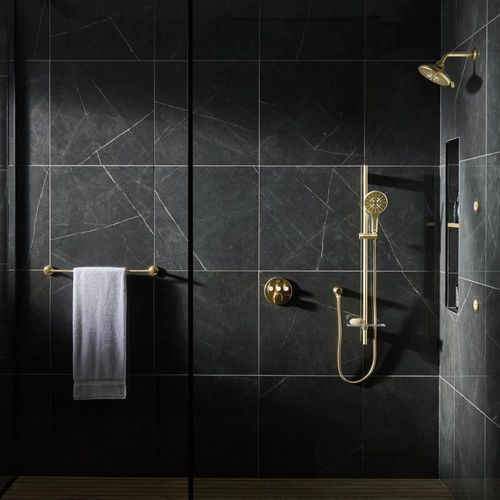 Main product image of Rainshower Shower Head, 6-1/2" - 3 Sprays, 1.75 Gpm (Brushed Cool Sunrise), 26789GN0