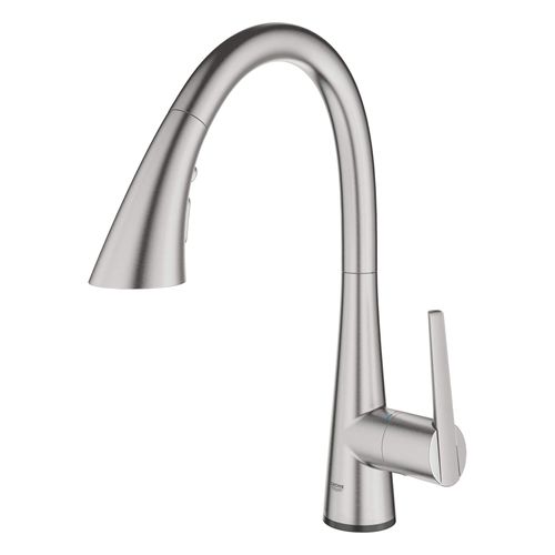 Main product image of Zedra Single-Handle Pull Down Kitchen Faucet Triple Spray 1.75 GPM w/ Touch Tech (Supersteel), 30205DC2