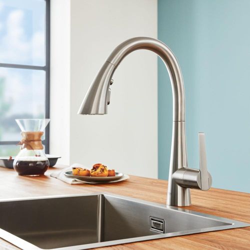 Main product image of Zedra Single-Handle Pull Down Triple Spray Bar Faucet 1.75 Gpm (Supersteel), 30368DC2