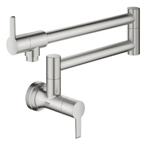 Main product image of Zedra 2-Handle Wall Mount Pot Filler (Supersteel)