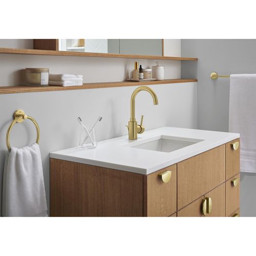 Main product image of Concetto Single Hole Single-Handle L-Size Bathroom Faucet, 1.2 GPM (Brushed Cool Sunrise), 32138GN2
