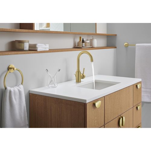 Main product image of Concetto Single Hole Single-Handle L-Size Bathroom Faucet, 1.2 GPM (Brushed Cool Sunrise), 32138GN2