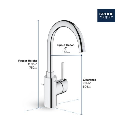 Main product image of Concetto Single Hole Single-Handle L-Size Bathroom Faucet, 1.2 GPM (Brushed Cool Sunrise), 32138GN2