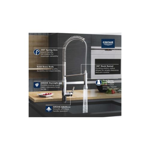 Main product image of K7 Single-Handle Semi-Pro Dual Spray Kitchen Faucet 1.75 GPM (Chrome), 32951000