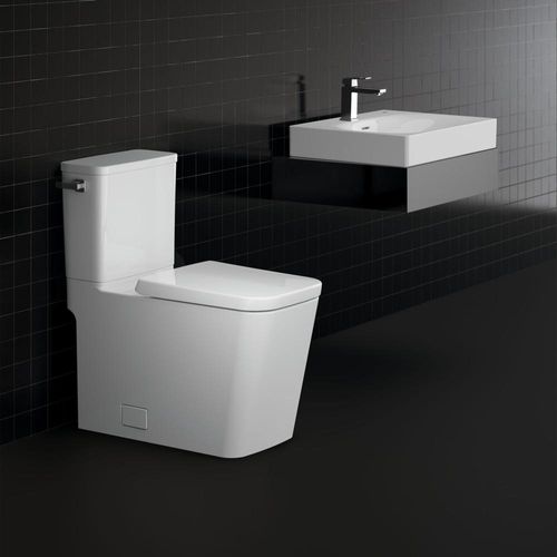 Main product image of Eurocube 1.28 Gpf Two-Piece Right Height Elongated Toilet w/ Seat, Left-Hand Trip Lever, 39662000