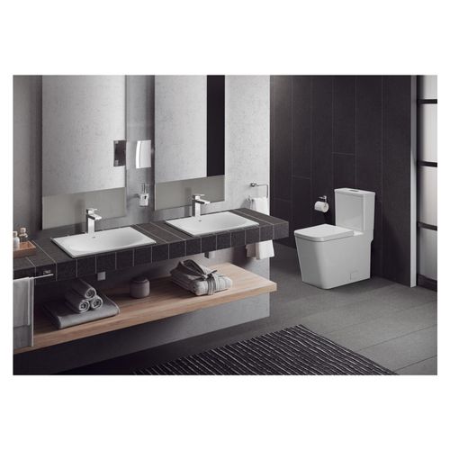 Main product image of Eurocube 1.28 Gpf Two-Piece Right Height Elongated Toilet w/ Seat, Left-Hand Trip Lever, 39662000