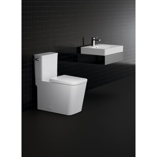 Main product image of Eurocube 1.28 Gpf Two-Piece Right Height Elongated Toilet w/ Seat, Left-Hand Trip Lever, 39662000