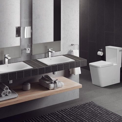 Main product image of Eurocube 1.28 Gpf Two-Piece Right Height Elongated Toilet w/ Seat, Right-Hand Trip Lever, 39663000