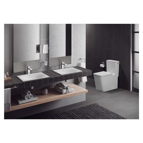 Main product image of Eurocube 1.28 Gpf Two-Piece Right Height Elongated Toilet w/ Seat, Right-Hand Trip Lever, 39663000