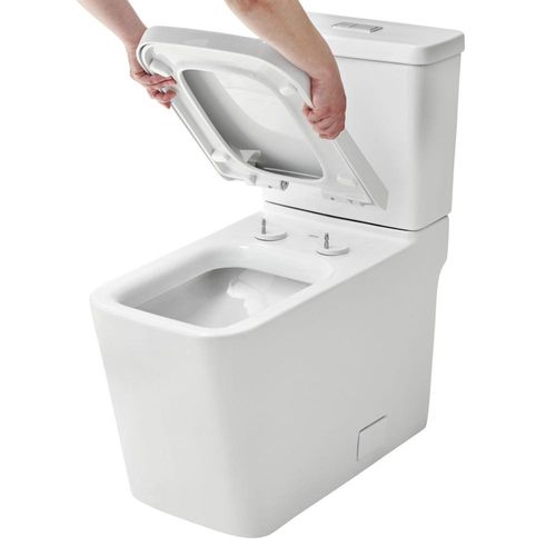 Main product image of Eurocube Right Height Elongated Toilet Bowl w/ Seat, Less Tank, 39664000