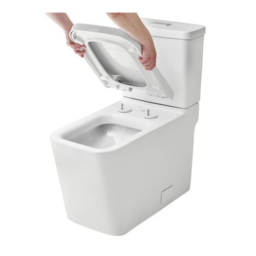 Main product image of Eurocube Right Height Elongated Toilet Bowl w/ Seat, Less Tank, 39664000