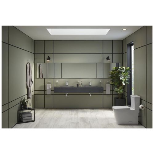 Main product image of Eurocube Right Height Elongated Toilet Bowl w/ Seat, Less Tank, 39664000