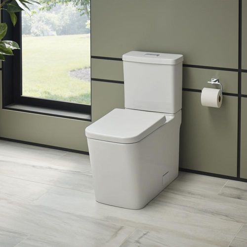 Main product image of Eurocube Right Height Elongated Toilet Bowl w/ Seat, Less Tank, 39664000