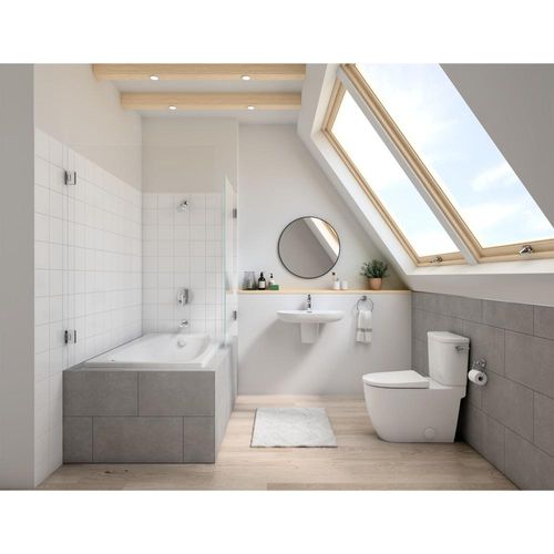 Main product image of Essence 1.28Gpf Two-Piece Right Height Elongated Toilet w/ Seat, Right-Hand Trip Lever, 39676000