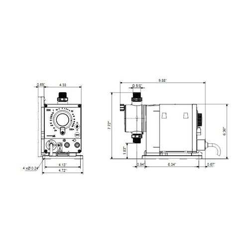 Main product image of DDE 6-10 P-PVC/V/C-X-31I003BG PVC SMART Digital Dosing Pump, FKM Seals, 100/240V