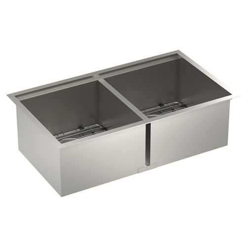 Main product image of Luxe Chef 33" x 19" x 10" Stainless Steel 18 Gauge Double Bowl Undermount Sink, GS182040BUX