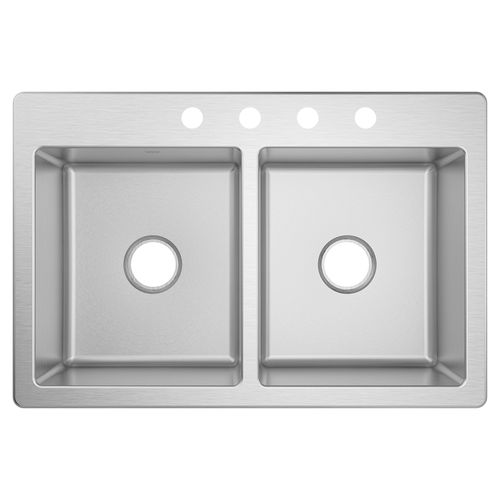 Main product image of 33" x 22" Stainless Steel 20 Gauge Double Bowl Drop In Sink, GS202684