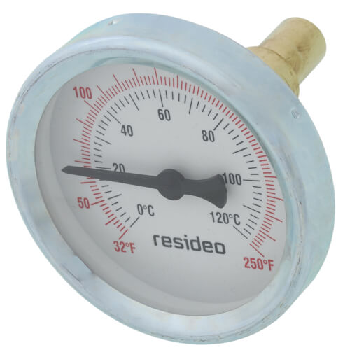 Main product image of 1/2" Sweat Connection Thermometers w/ 2-1/2" Dial Size, GS250