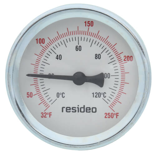 Main product image of 1/2" Sweat Connection Thermometers w/ 2-1/2" Dial Size, GS250