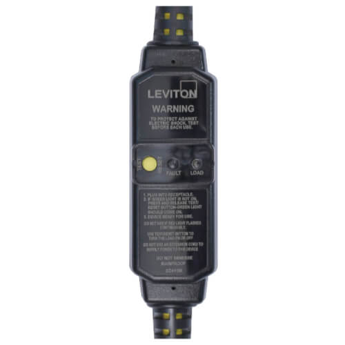 Main product image of 25' Self-Test Automatic Reset GFCI Cord Set w/ Molded-On NEMA Plug & Connector, 15A, 120V