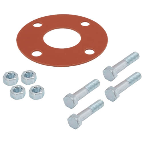 Main product image of 2-1/2" Full Face Red Rubber Gasket & Steel Bolt Kit
