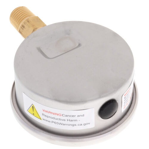 Main product image of 2.5" Stainless Steel Liquid Filled Gauge, Bottom Mount, w/ Brass Internals (0-200 PSI)