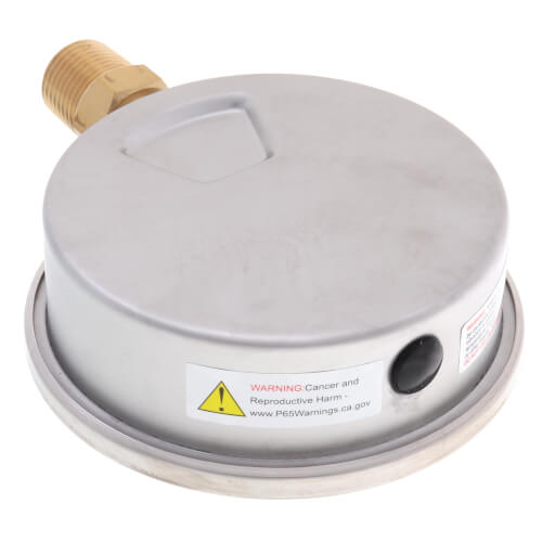 Main product image of 4" Stainless Steel Dual Scale Liquid Filled Gauge, Bottom Mount (0-100 PSI)