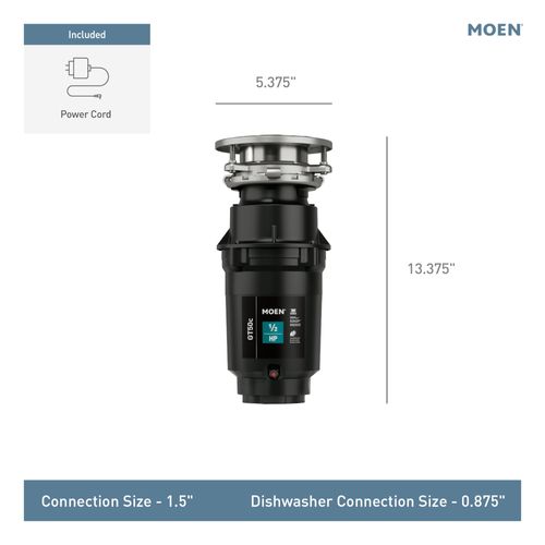 Main product image of GT Series 1/2 Horsepower Garbage Disposal, GT50C