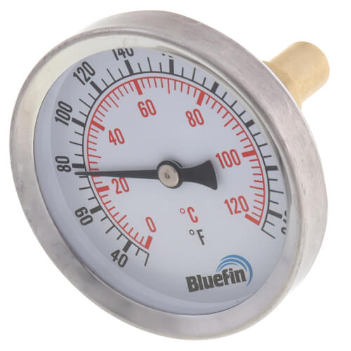 Main product image of 2.5" Thermometer w/ 1/2" Sweat Connection (32-Degree (F) to 250-Degree (F))