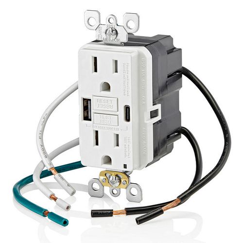 Main product image of 15A SmartLockPro Self-Test GFCI Combination Type A/C - White
