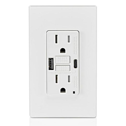 Main product image of 15A SmartLockPro Self-Test GFCI Combination Type A/C - White