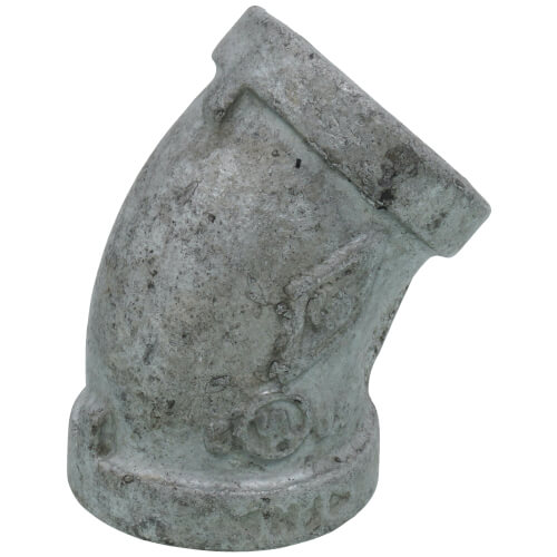 Main product image of 1/2" Galvanized Malleable 45° Elbow