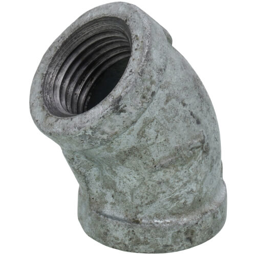 Main product image of 1/2" Galvanized Malleable 45° Elbow