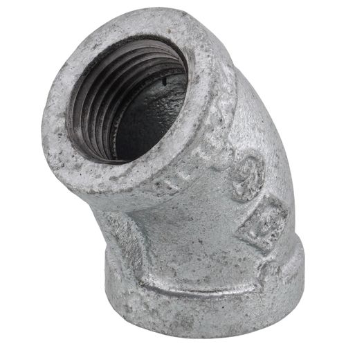 Main product image of 1/2" Galvanized Malleable 45-Degree Elbow