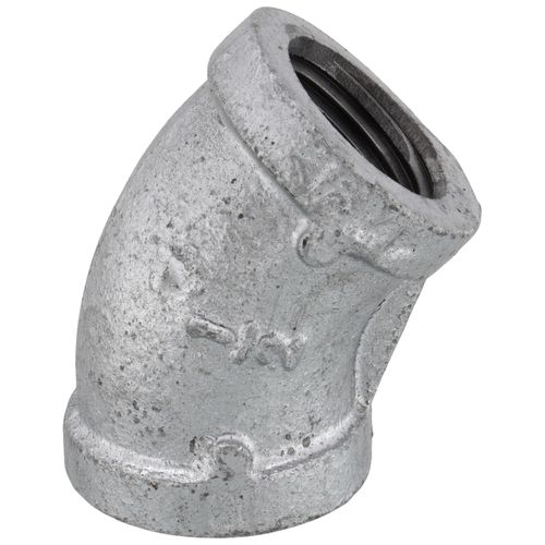 Main product image of 1/2" Galvanized Malleable 45-Degree Elbow