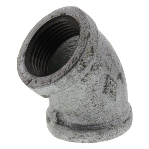 Main product image of 1" Galvanized Malleable 45° Elbow