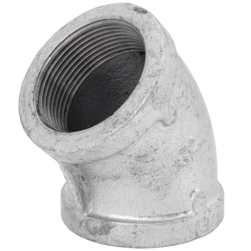Main product image of 1-1/2" Galvanized Malleable 45-Degree Elbow