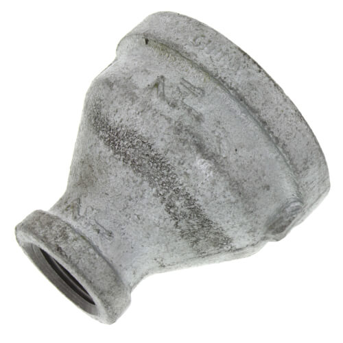 1-1/2" x 1/2" Galvanized Malleable Reducing Coupling