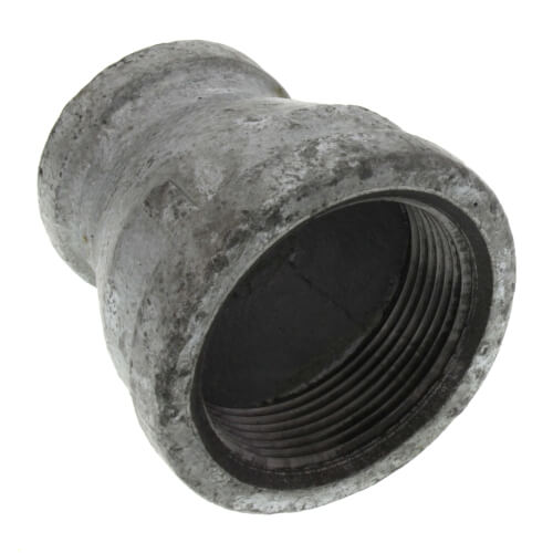 1-1/2" x 1" Galvanized Malleable Reducing Coupling