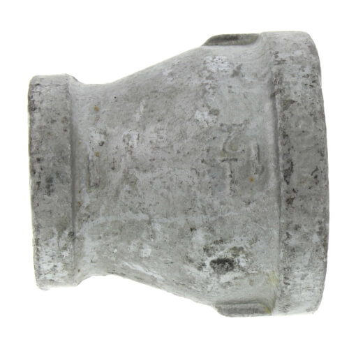 1-1/2" x 1" Galvanized Malleable Reducing Coupling