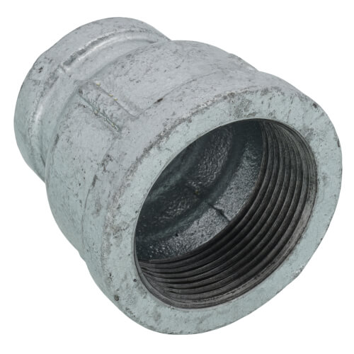 1-1/2" x 1" Galvanized Malleable Reducing Coupling