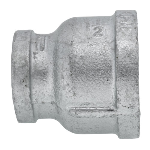 1-1/2" x 1" Galvanized Malleable Reducing Coupling