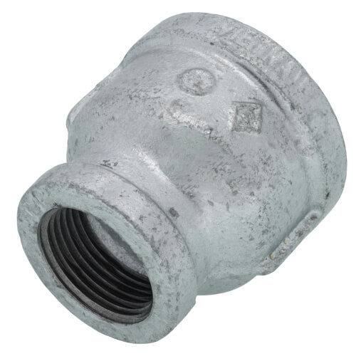 1-1/2" x 1" Galvanized Malleable Reducing Coupling
