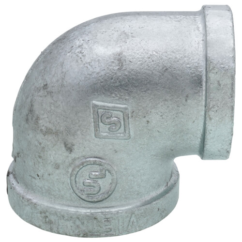 1-1/2" x 1-1/4" Galvanized Malleable Reducing Elbow