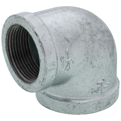 1-1/2" x 1-1/4" Galvanized Malleable Reducing Elbow
