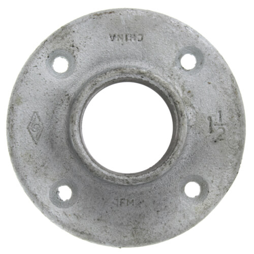 1-1/2" Galvanized Floor Flange w/ Holes