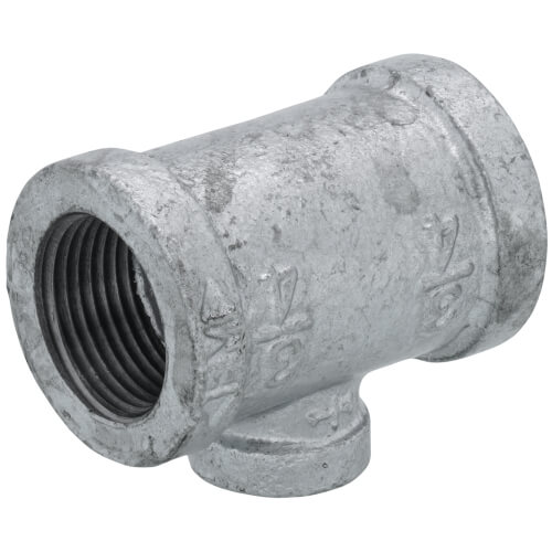Main product image of 3/4" x 3/4" x 1/4" Galvanized Reducing Tee
