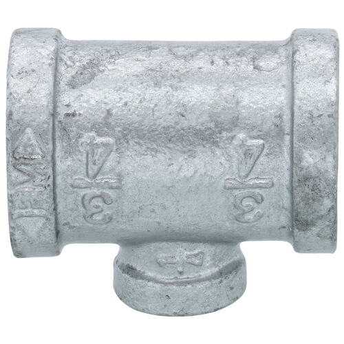 Main product image of 3/4" x 3/4" x 1/4" Galvanized Reducing Tee